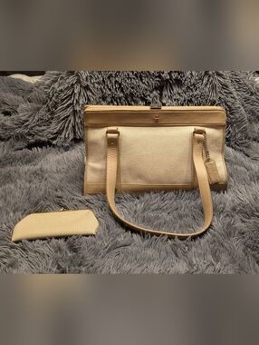 Vintage Etienne Aigner Linen/Canvas 
Satchel with Coin Purse